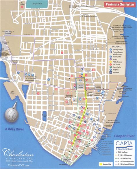 downtown charleston shopping map.